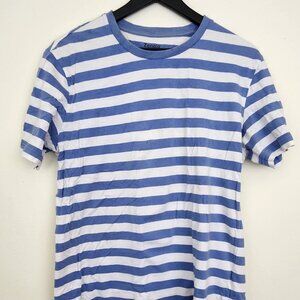 Stretchy Striped Blue T Shirt